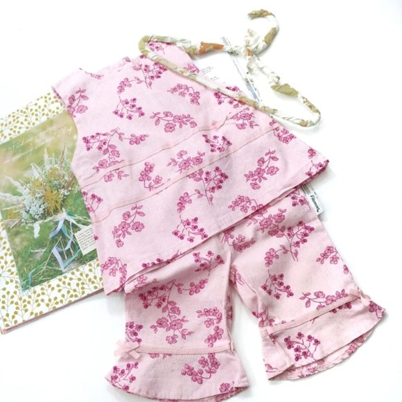 Linen Cherry Blossom 2 Piece Set Size 24 Months - Picture 4 of 10